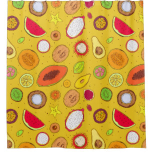 Tropical Pattern Shower Curtain