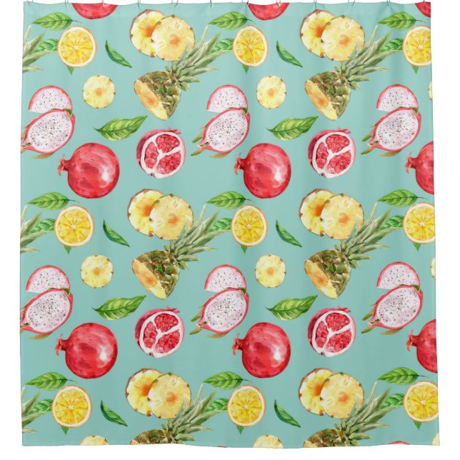 Tropical Pattern Shower Curtain (Front)