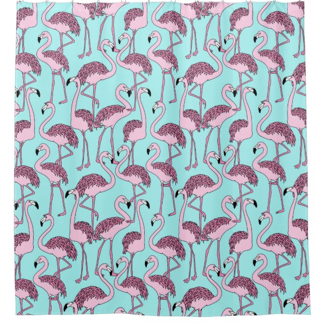 Tropical Pattern Shower Curtain (Front)