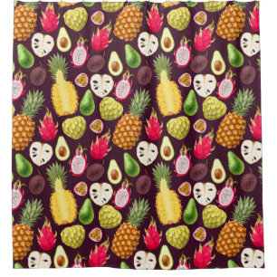 Tropical Pattern Shower Curtain