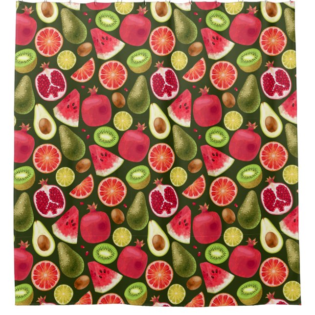 Tropical Pattern Shower Curtain (Front)