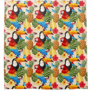 Tropical Pattern Shower Curtain