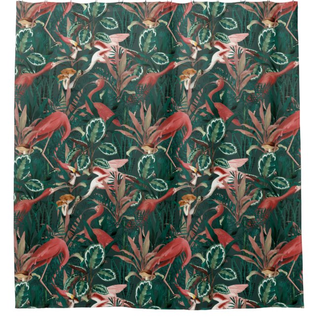 Tropical Pattern Shower Curtain (Front)