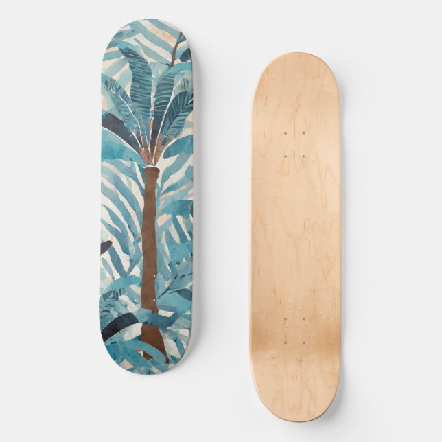 Tropical pattern skateboard  (Front)