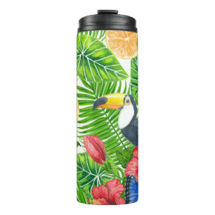 Tropical pattern thermal tumbler