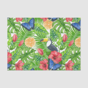 Tropical pattern tissue paper