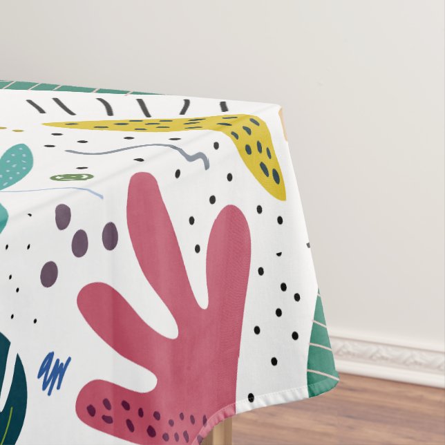 tropical pattern with colourful leaves tablecloth (In Situ)