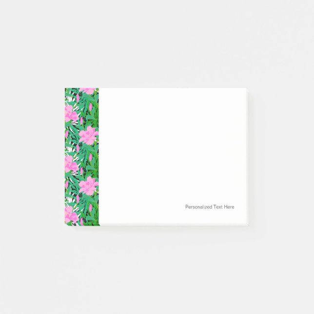 Tropical Pattern With Jungle Flowers Post-it Notes (Front)