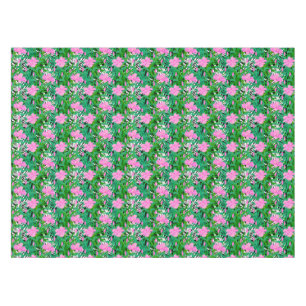 Tropical Pattern With Jungle Flowers Tablecloth
