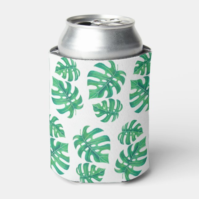 Tropical pattern with monstera leaves can cooler (Can Front)