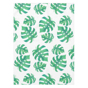 Tropical pattern with monstera leaves tablecloth