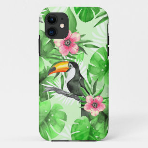 Tropical pattern with toucan Case-Mate iPhone case