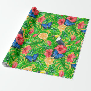 Tropical pattern wrapping paper