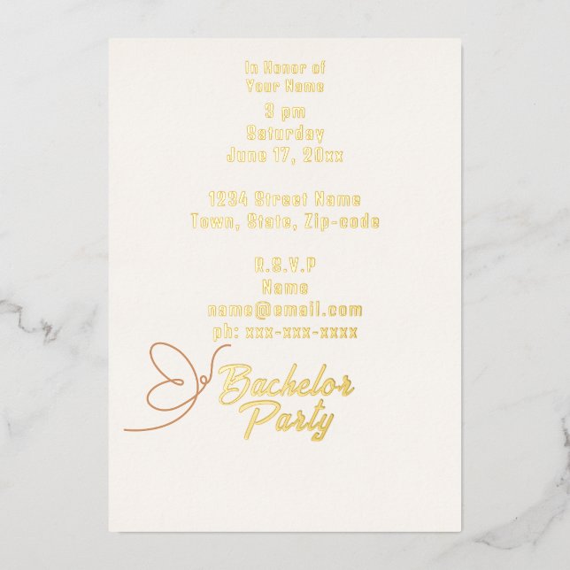 Tropical Peach Flowers Bachelor (Front)