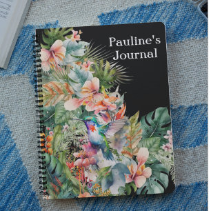 Tropical personalised journal tropics gift
