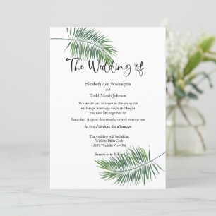 Tropical Photo Wedding Invitation