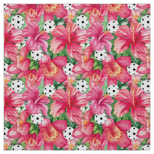 🌺Tropical pickleball with hibiscus Fabric