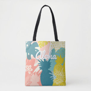 Tropical Pineapple Aloha Tote Bag