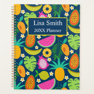 Tropical Pineapple Banana Fruits Personalised Planner