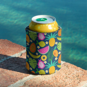 Tropical Pineapple Banana watermelon Fruits Can Cooler