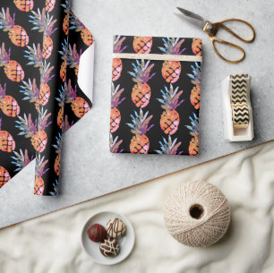 Tropical Pineapple Birthday Wrapping Paper
