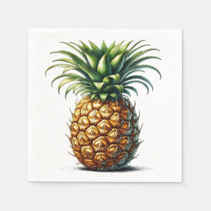 Tropical Pineapple Botanical Napkin