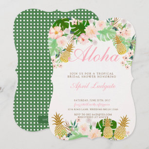 Tropical Pineapple Bridal Shower Invitation