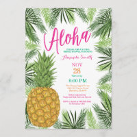 Tropical Pineapple Bridal Shower Invitation