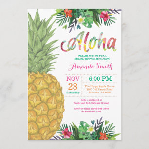 Tropical Pineapple Bridal Shower Invitation