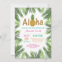 Tropical Pineapple Bridal Shower Invitation