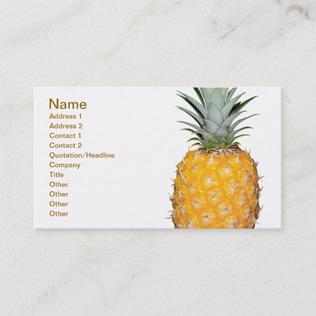 Tropical pineapple business card (Front)