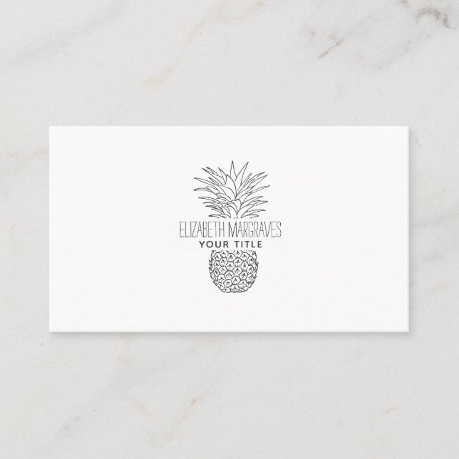Tropical Pineapple Business Card (Front)