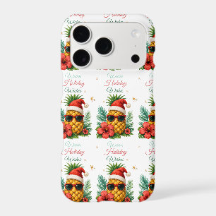 Tropical Pineapple Christmas Card Warm Holiday