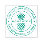 Tropical Pineapple Custom Round Return Address
