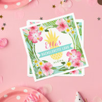 Tropical Pineapple Floral Bachelorette Luau