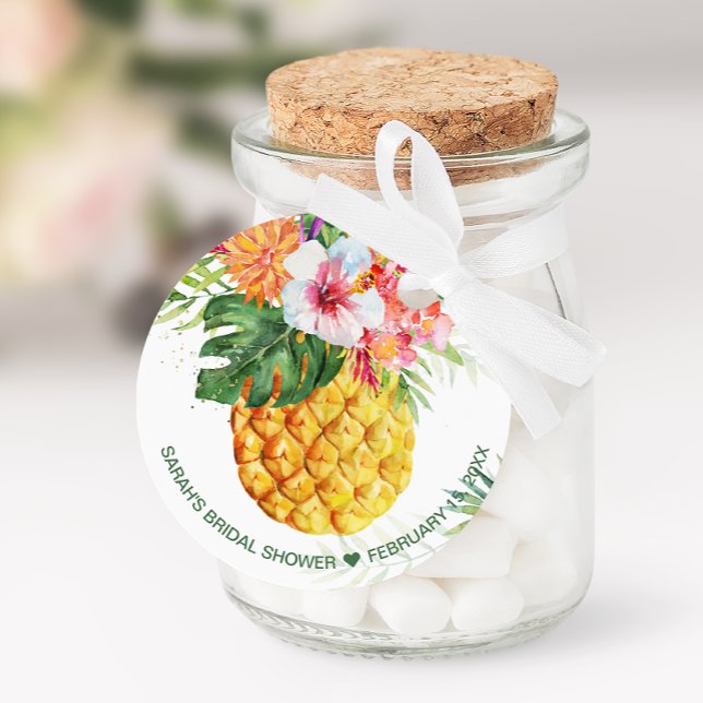 Tropical Pineapple Floral Favour Tags (Creator Uploaded)