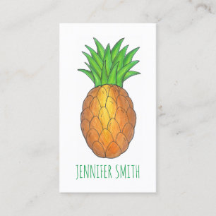 Tropical Pineapple Fruit Business Cards