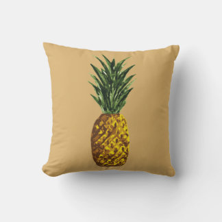 Tropical Pineapple Gold Yellow Cushion