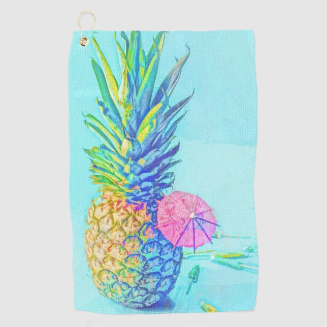 Tropical Pineapple Golf Towel (Front)