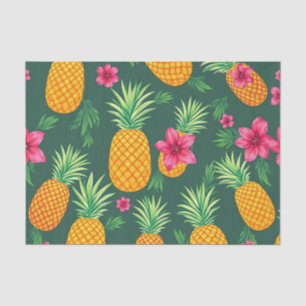 Tropical Pineapple Hibiscus Pattern Tissue Paper