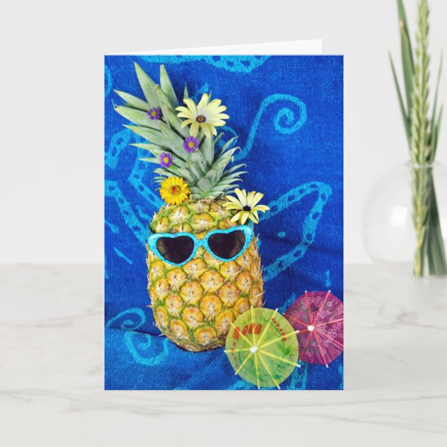 Tropical Pineapple Humour Card (Front)