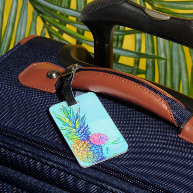 Tropical Pineapple Luggage Tag (Back Insitu 3)