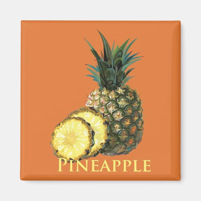 Tropical Pineapple Magnet (Front)