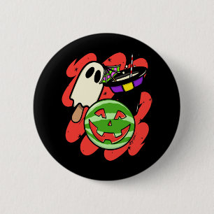 Tropical Pineapple Monster Halloween Classic 6 Cm Round Badge