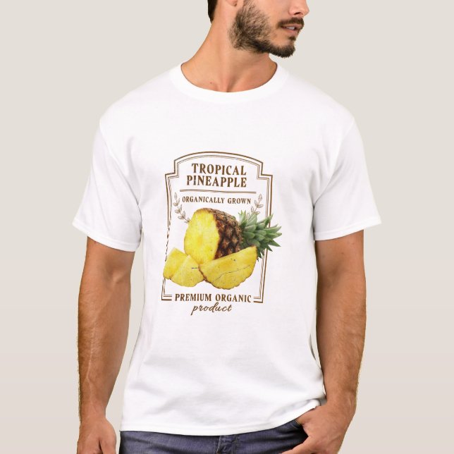 Tropical Pineapple Organically Grown T-Shirt (Front)