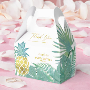 Tropical Pineapple Palms Sweet 16 ID922 Favour Box