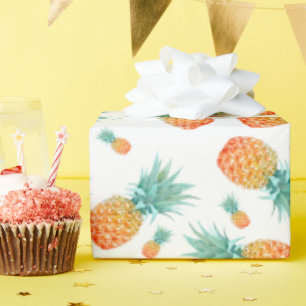 Tropical Pineapple Pattern   Fruit Themed Wrapping Paper