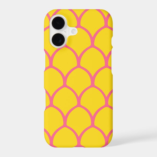 Tropical Pineapple Pattern in Pink and Yellow (Back)