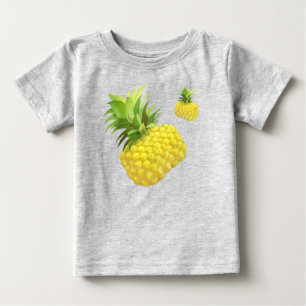 Tropical Pineapple Pattern: Summer Fruit Art Baby T-Shirt
