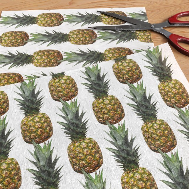 Tropical Pineapple Pattern Tissue Paper (🍍 Great for summer gifts and crafting 🍍)
